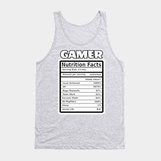 Gamer Nutrition Label Tank Top